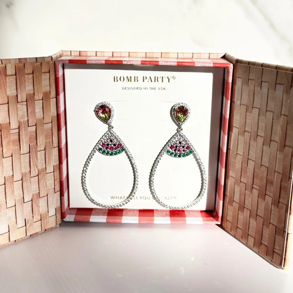 Bomb Party Market Fresh Summertime Hoops Earrings NWT - Picture 1 of 2